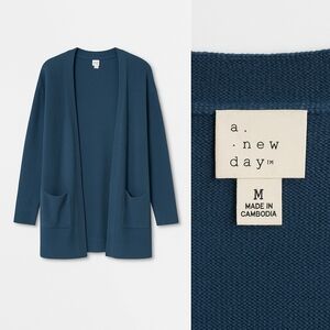 A New Day Teal Open Cardigan